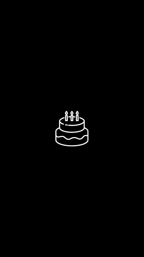 birthday instagram highlight cover black